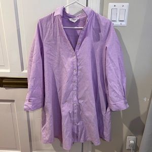 Tuckernuck Women’s Medium Lavender Shirt Dress - Worn Twice